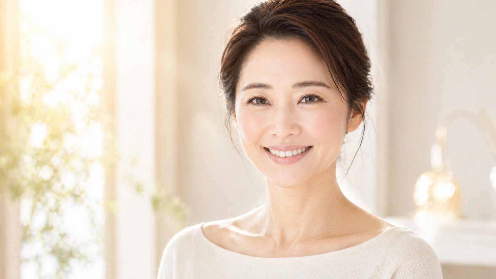 目を閉じ、光を浴びる